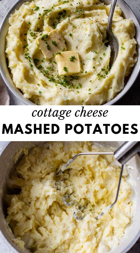 One bite of these extra rich and indulgent Cottage Cheese Mashed Potatoes and you’ll never look at this side dish the same way again! Ready in 25 minutes and perfect for special occasions, holidays, and everyday family dinners. Healthy Mashed Potatoes, Vegetarian Recipes For Beginners, Cheese Mashed Potatoes, Cheesy Mashed Potatoes, Healthy Potato Recipes, Cottage Cheese Recipes, Making Mashed Potatoes, Leftover Mashed Potatoes, Baked Chicken Parmesan