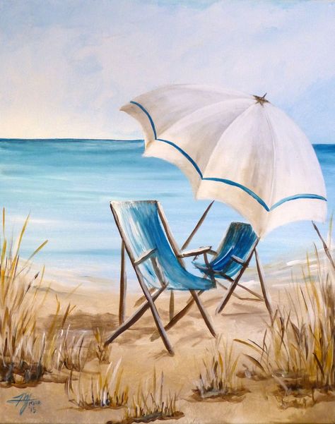 Michelle The Painter, Umbrella Beach, All Painting, Beautiful Beach Scenes, Beach Scene Painting, Edisto Beach, Composition Painting, Painting Materials, Scene Painting