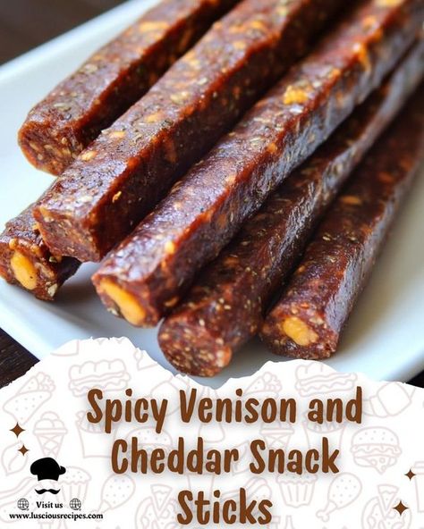 Venison Sticks Recipe, Deer Camp Food, Venison Snack Stick Recipe, Venison Snack Sticks, Snack Stick Recipe, Venison Sausage Recipes, Snack At Home, Meat Curing, Venison Jerky