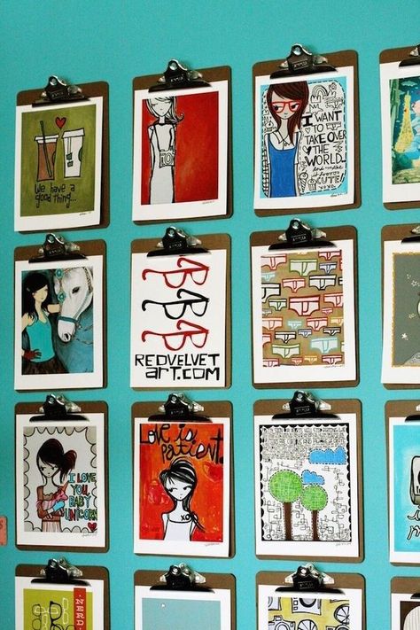 Clipboard Wall, My Art Studio, Art Classroom, Elementary Art, Childrens Art, Teaching Art, Art Display, Art Education, Space Art