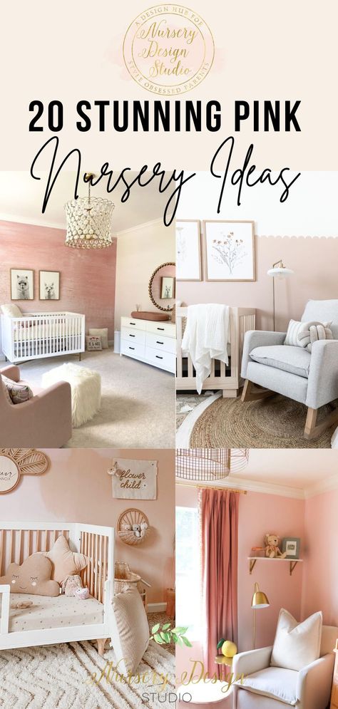 Looking to design a nursery that's elegant and timeless? Discover how decorating a nursery with a pink nursery color scheme can elevate your baby's room and make the space shine. Ahead are 20 pink nurseries that epitomize sophistication and elegance. Pink Nursery Paint Colors, Pink Nursery Paint, Pink Nursery Colors, Pink Nurseries, Pink Nursery Ideas, Girl Nursery Colors, Bos Baby, Pink Baby Room