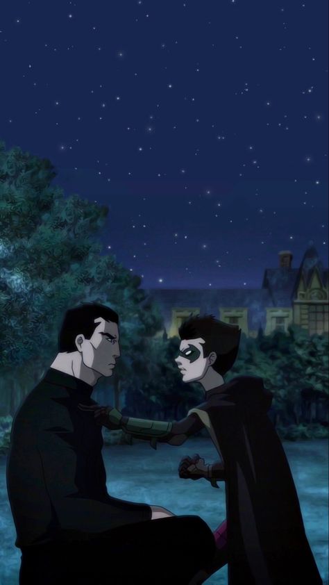 Nightwing As Batman, Damian Wayne Wallpaper Iphone, Damian And Bruce, Damian Wayne Wallpaper, Robin Aesthetic Wallpaper, Robin Aesthetic, Batman Vs Robin, Bat Wallpaper, Son Of Batman