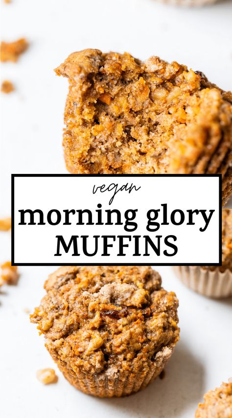 Vegan Oat Muffins Healthy, Morning Glory Muffins Vegan, Vegan Oat Muffins, Vegan Morning Glory Muffins, Gluten Free Morning Glory Muffins, Morning Glory Muffins Healthy, Morning Glory Muffins Recipe, Glory Muffins, Morning Glory Muffins