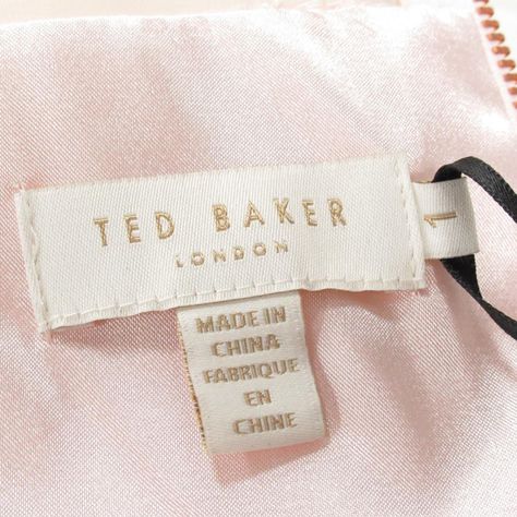 Ted Baker Shirt Label Design Clothing Tags, Shirt Label Design, Label Design Clothing, Branding Essentials, Ballet Wear, H M Outfits, Shirt Label, Font Logo, Design Clothing