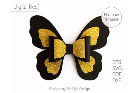 Butterfly Bow Svg Bow Svg Scalloped Bow Svg Large 3d Bow 73C Snowflake Hair Bow, Hair Bow Svg, Bow Template Svg, Diy Leather Bows, Hair Bow Template, Svg Butterfly, Bow Svg, Hair Bow Tutorial, Bow Template