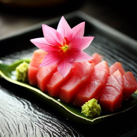 to cut the tuna, but you can also use a sashimi knife if you prefer. The key is to cut straight through the fish without any zigzag pattern so that the sashimi is clean and visually appealing.

Step 3: Season the Sashimi
For seasoning, Dr. Zero Mella suggests using Kikkoman Sushi and Sashimi Sauce instead of soy sauce, as it's specifically made for these dishes. He also likes to use wasabi powder, as it allows for more artistic plating techniques. To make the wasabi paste, simply mix the powder Sashimi Tuna, Tuna Sashimi, Sushi Chef, Sharp Knife, Japanese Dishes, New Menu, Cooking Ideas, Seafood, To Learn