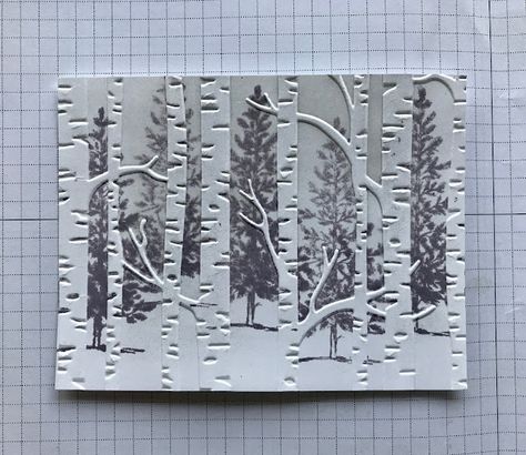 Embossing Techniques, Painted Ladies, Embossed Cards, Tree Cards, Card Making Tutorials, Diy Christmas Cards, Christmas Cards To Make, Stamping Up Cards, Card Making Techniques