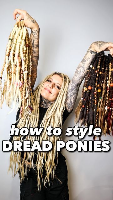 Pony Dreadlocks Styles, Braid Extensions On Short Hair, Hair Wrap Extensions Diy, Partial Dreadlock Hairstyles, Partial Dreads Short Hair, Dreads Underneath Hair, Dread Ponytail, Diy Dreadlocks, Half Dreads