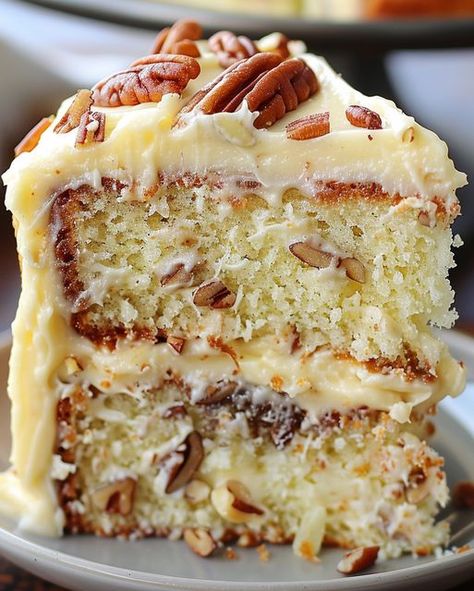 Pecan Layer Cake, Optimal Recipes, Dessert Favorites, Cake Varieties, Butter Pecan Cake, Cake Roll Recipes, Coconut Cake Recipe, Pecan Cake, Pecan Recipes