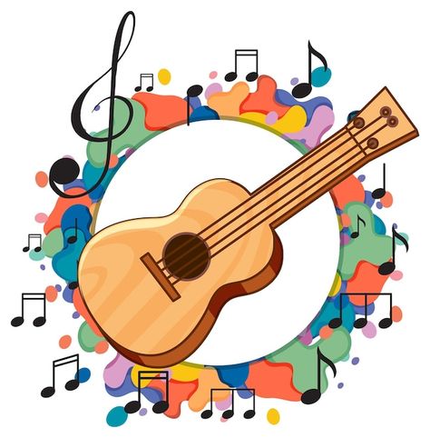 Vector gratuito una guitarra sobre fondo... | Free Vector #Freepik #freevector #objetos-dibujo #musica #guitarra-dibujo #clipart Spa Day, Musical, Clip Art, Quick Saves