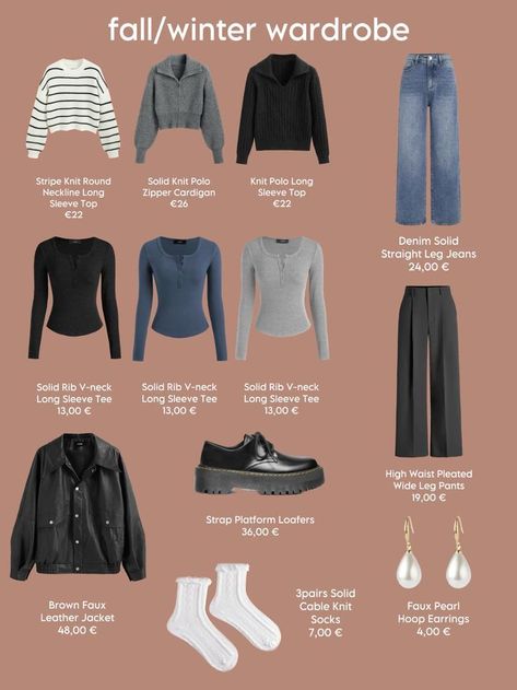 Cider Winter Outfits, Kawaii Capsule Wardrobe, Outfit Ideas Layout Winter, Cider Clothing Outfits, Cider Outfit Ideas, Cider Fashion, Cider Outfits, Cider Clothing, Capsule Wardrobe List