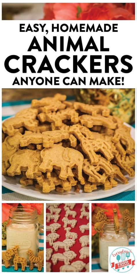 Diy Animal Crackers, Homemade Animal Cookies, Diy Kids Snacks, Homemade Cereal Recipe, Animal Cracker Cookies, Snacks From Scratch, Homemade Animal Crackers, Cereal Homemade, Animal Crackers Recipe