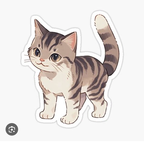 Tabby Cat Drawing, Cats Illustration, Art Anime, Tabby Cat, Cat Drawing, Cartoon Cat, Anime Comics, Cute Drawings, Christmas Ornament