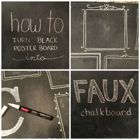 Tutorial on how to turn a black poster board into a faux chalkboard using simple steps and supplies. Black poster board, chalk, chalk pen. Star of the Week Poster Board Ideas, Wedding Booth, Science Fair Projects Boards, Make A Chalkboard, Poster Boards, Chalkboard Stickers, Star Of The Week, Chalk Sign, Chalkboard Poster