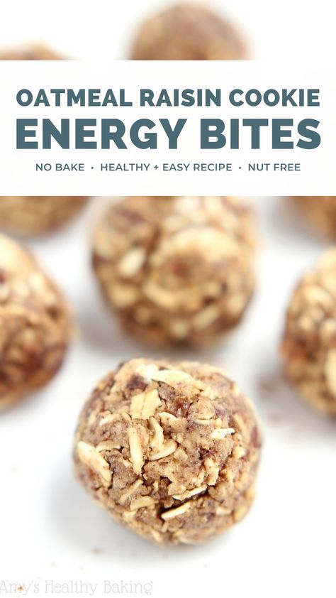 Protein Bites No Bake, Protein Balls With Protein Powder, Easy Protein Balls, Protein Energy Bites, Oatmeal Energy Bites, Oats Protein, Protein Balls Healthy, Oatmeal Balls, Nut Free Snacks