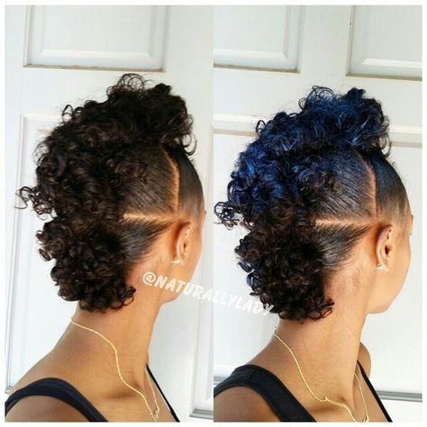 Faux hawk Black Women Protective Styles, Natural Ponytail, Styles Natural Hair, Hair Styles Natural, Pony Hairstyles, Braids For Black, Mohawks, Quick Natural Hair Styles, Perm Rods