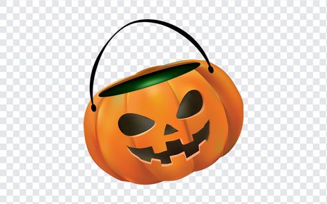 Trick or Treat Bucket PNG Bucket Drawing, Treat Bucket, Halloween Buckets, Witches Cauldron, Font Graphic, Pumpkin Png, Graphic Design Projects, Witch Hat, Free Png