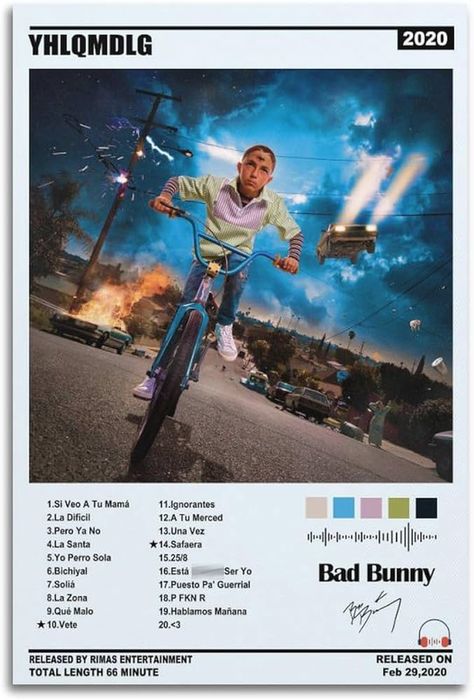 Amazon.com: CZOURPVU Bad Bunny Poster New Album Cover Poster Latin Music Poster Art Decor Painting Aesthetic Wall Art Canvas for Bedroom Decor 16x24inch(40x60cm): Posters & Prints Bad Bunny Album Cover Wallpaper, Bad Bunny Album Cover, Bad Bunny Poster, Music Poster Art, Canvas For Bedroom, Posters Music, Bunny Poster, Album Cover Poster, Painting Aesthetic