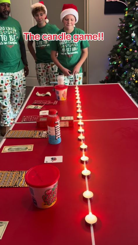 Christmas Olympics, Grinch Christmas Ideas, Christmas Family Party, Blowing Candles, Christmas Family Fun, Candle Game, Christmas Fun Ideas, Xmas Games, Reindeer Games