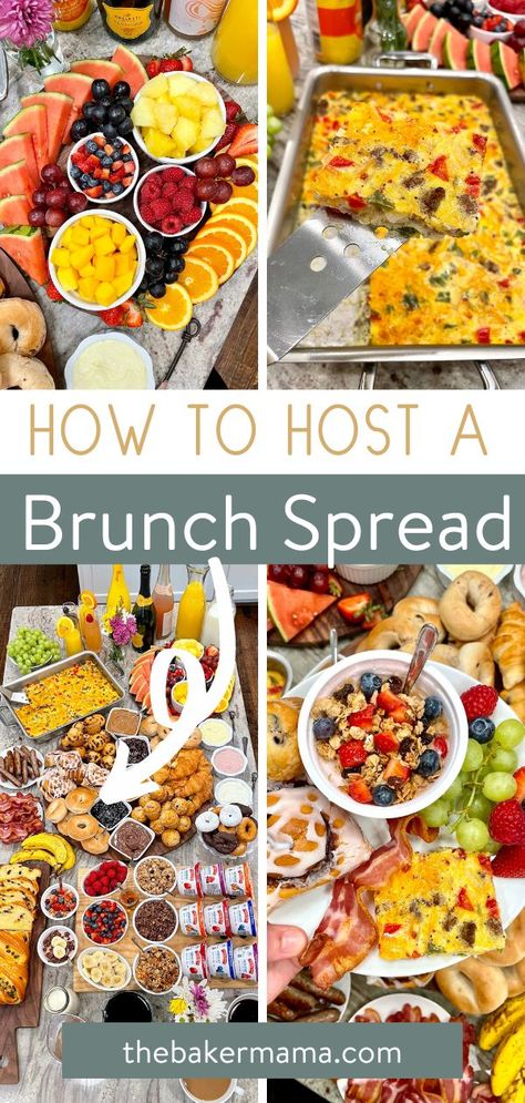 Brunch Hosting, Hosting A Brunch, Breakfast Brunch Party, Simple Brunch, Brunch Board, Food Set Up, Brunch Bar, Hosting Tips, Easter Entertaining