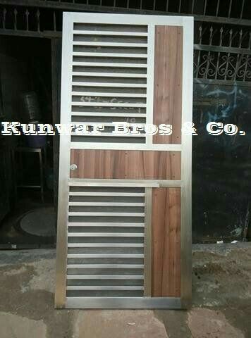 Steel Main Door, Steel Safety Door, Steel Grill Design, Pintu Interior, Balcony Glass Design, Steel Railing Design, Steel Front Door, Grill Gate Design, House Main Gates Design