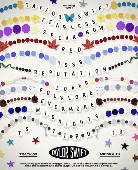 Make A Poster, Eras Bracelets, Taylor Swift Bracelets, Swift Bracelets, Taylor Swift Wallpapers, Taylor Swift Tour Outfits, Friendship Bracelets Designs, Estilo Taylor Swift, Taylor Swift Posters