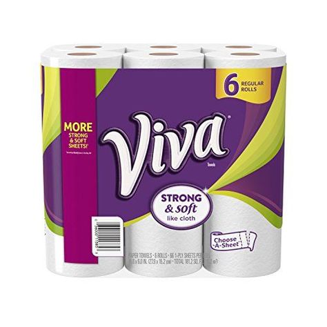 VIVA ChooseASheet Paper Towels White Regular Roll 6 Rolls ** Check out this great product. Viva Paper Towels, Cloth Paper Towels, Paper Hand Towels, Seedling Pots, House Supplies, Paper Towels, White Towels, Crafty Projects, Online Work