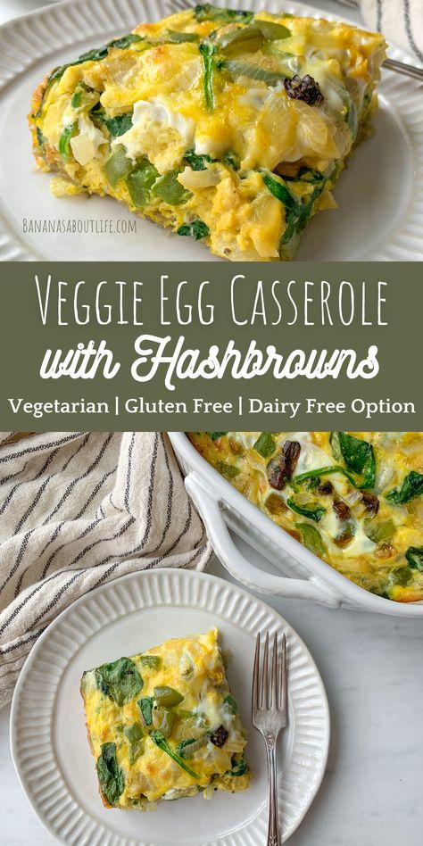 veggie egg casserole Egg Casserole With Hashbrowns, Dairy Free Egg Casserole, Veggie Egg Casserole, Egg And Veggie Casserole, Healthy Egg Casserole, Vegetarian Egg Casserole, Casserole With Hashbrowns, Dairy Free Breakfast Casserole, Veggie Breakfast Casserole