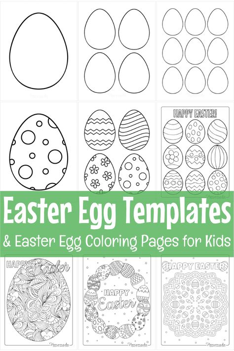 Free Printable Easter Egg Coloring Pages and Templates Easter Eggs Printable Free, Easter Egg Pictures Free Printable, Egg Pattern Printable, Free Easter Egg Printables, Free Printable Easter Pictures, Easter Card Printables Free, Easter Egg Coloring Pages Free Printable, Easter Egg Pattern Printable, Printable Easter Pictures