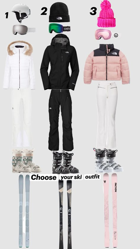 Skiing Outfit For Women Aesthetic, Ski Resort Outfits For Women, Ootd Ski, Ski Holiday Outfit, Skii Outfit, Cute Skiing Outfit, Ski Trip Outfits, Skiing Fits, Ski Outfit Aesthetic