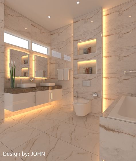 Elegant Bathroom Design, Modern Luxury Bathroom, Modern Bathroom Remodel, Homes Modern, Bathroom Decor Luxury, Washroom Design, Bathroom Redesign, Bathroom Design Inspiration, Bathroom Design Decor