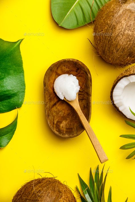 Coconut Food Photography, Coconut Oil Photography, Coconut Photography, Tropical Product Photography, Coconut Product Photography, Tropical Food, Coconut Bowl, Benefits Of Coconut Oil, Fruit Photography