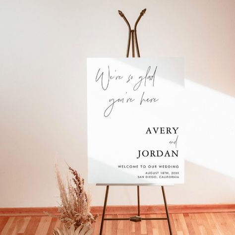 Minimalist Wedding Welcome Sign, Modern Welcome Foam Board Bridal Shower Welcome Sign, Welcome Poster, Welcome To Our Wedding, Foam Board, Wedding Welcome Signs, Minimalist Wedding, Wedding Welcome, Bridal Shower Gifts, Wedding Reception Decorations