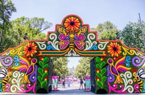 Festival Entrance Gate Design, Festival Entrance Design, Festival Gate Design, Festival Entrance, Event Entrance Design, Event Entrance Arch Design, Event Entrance, Mexico Beaches, Entrance Gates Design