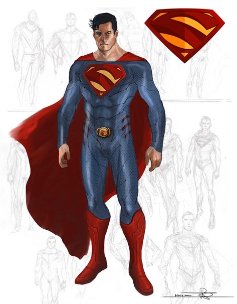 CHARACTER MODEL — , Superman and Clark Kent art by ? [ Man of Steel... Clark Kent Art, Superman Concept, Superman Suit, Superman Artwork, Superman Costumes, Batman Armor, Superhero Costumes, Superman Family, Superman Man Of Steel