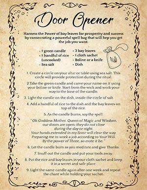 'The Door Opener': Wiccan Chant Spell for Getting a Job Wiccan Chants, Getting A Job, Good Luck Spells, Spells For Beginners, Magia Das Ervas, Luck Spells, Wiccan Magic, Witch Spirituality, Magic Spell Book