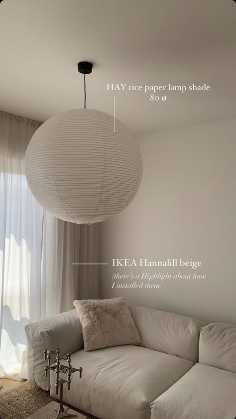 Ikea Ceiling Light Bedroom, Trendy Living Room Lights, Rice Paper Light Shade, Unfinished Ceiling Ideas, Lanterns In Bedroom, Paper Lanterns Bedroom, Ikea Paper Lantern, Ikea Lampshade, Rice Lamp