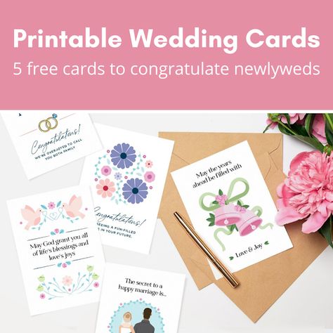 Keeping it Real: Printable Wedding Cards: 5 free cards to congratul... Funny Wedding Messages, Congrats On Your Wedding, Hampers Idea, Free Wedding Cards, Sentimental Wedding, Wedding Messages, Wedding Congratulations Card, Free Printable Cards, Keeping It Real