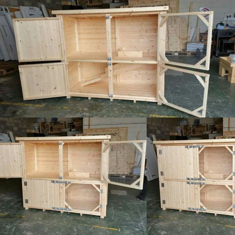 Indoor Hutch, Outdoor Hutch, Double Rabbit Hutch, Wire Mesh Doors, Bunny Sheds, Large Hutch, Diy Bunny Cage, Bunny Homes, Rabbit Hutch Plans