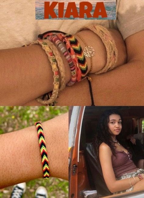 Step-by-Step Summer Friendship Bracelet Patterns for a Fun DIY Project Kiara Obx Bracelet, Kiara Outer Banks Bracelets, Outer Banks Bracelets Diy, Kiara Bracelet, Obx Bracelets Ideas, Beach Friendship Bracelets, Obx Bracelets, Outer Banks Bracelets, Pogue Life Outfits