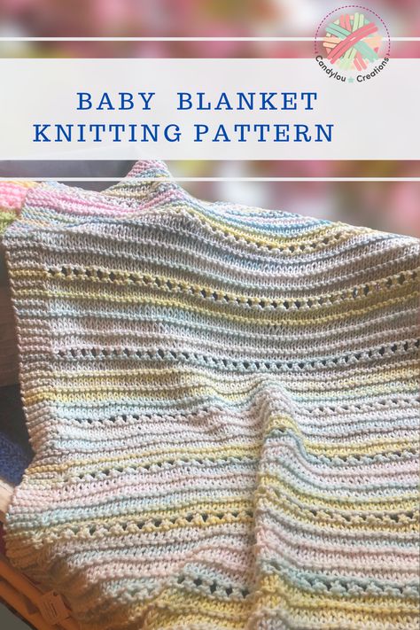 Knitting Beginner Baby Blanket Pattern | Cuddly Soft Baby Blanket | candyloucreations Afghan Knitting Patterns, Knit 2 Together, Sweaters For Boys, Knit For Beginners, Baby Blanket Knitting Patterns, Knit Baby Blankets, Modern Knitwear, Interchangeable Knitting Needles, Soft Baby Blanket