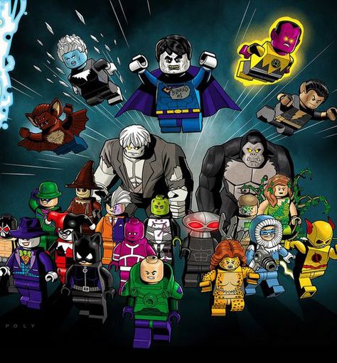 Once  the LEGO Batman 3: Beyond Gotham video game was announced for release, I knew that 2015 was going to be a huge year for the LEGO Batman (LEGO DC Super Heroes) line of sets. And as is sometimes the case (I'm batting about 70/30 lately), my prediction was right. However, LEGO has completed blown away all of my expectations--the 2015 LEGO DC Superheroes sets contain unquestionably best wave of LEGO DC Minifigures that we've ever gotten! The first-ever LEGO minifigures of Darkseid, Brainiac, a Lego Batman Minifigures, Lego Batman 3, Dc Super Heroes, Lego Custom Minifigures, Lego Super Heroes, Lego Characters, Dc Villains, Lego Dc, Batman Vs