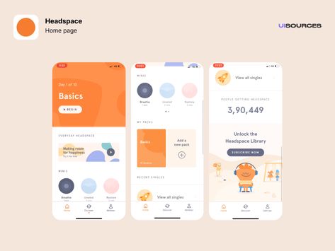 Goal App, Focus App, Headspace Meditation, Headspace App, Imessage Sticker, Studying Tips, Apps Design, Habit Formation, Mobile App Design Inspiration