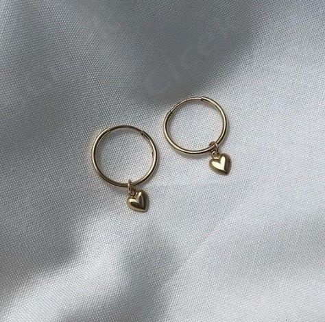 Sold out $154.00 Gold Earrings Aesthetic, Tiny Heart Bracelet, Pretty Jewelry Necklaces, Jewelry Accessories Ideas, Dope Jewelry, Girly Accessories, Classy Jewelry, Jewelry Essentials, Jewelry Lookbook