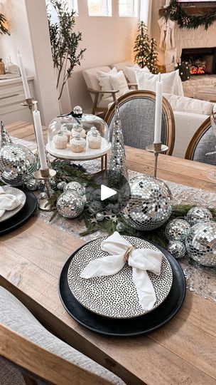 4.1K views · 48 reactions | New Year’s Eve hosting ideas & tablescape inspo 🪩✨ I went with a disco ball theme — a lot of times they even have disco balls in the Christmas decor... | By thedecor411Facebook Disco New Years Eve Party Decor, Disco Ball Garland Christmas, Disco Ball Christmas Decorations, Disco Christmas Aesthetic, Christmas Eve Party Decor, Disco Ball Dinner Party, New Year’s Eve Tablescape, Disco Ball Tablescape, Disco Table Setting