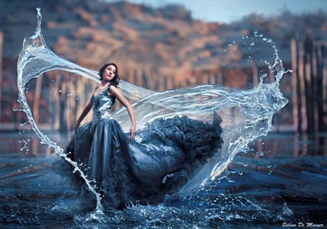 Selina De Maeyer Fairytale Photography, Fantasy Photography, Water Element, Story Inspiration, Writing Inspiration, Fantasy World, Blue Dress, Character Inspiration, Fairy Tales