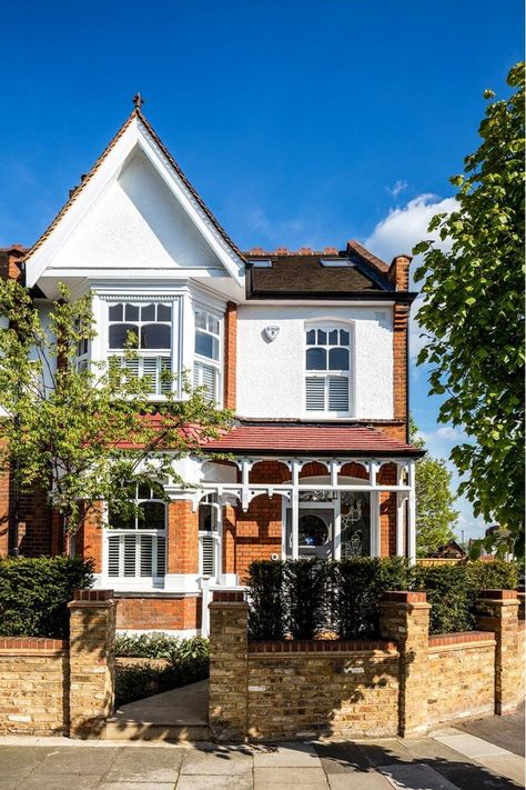 Dunmore Road House / Granit Architects 1930 House Exterior, Edwardian House Exterior, Brick Detailing, Victorian Semi Detached House, 1930s House Exterior, Victorian Terrace House, London Houses, Brick Detail, 1930s House