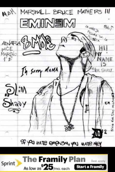 Cool eminem drawing Eminem Tattoo, Eminem Drawing, Eminem Poster, Eminem Funny, Eminem Songs, Eminem Wallpapers, Eminem Quotes, Eminem Photos, Hip Problems