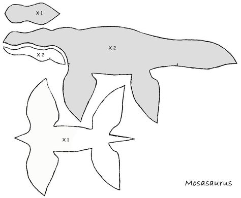 Mosasaurus-plushie patterns by *IsisMasshiro on deviantART Dino Sewing Pattern, Dinosaur Plush Pattern, Dinosaur Sewing Pattern, Sewing Templates, Cute Sewing Projects, Animal Sewing Patterns, Plushie Patterns, Sewing Stuffed Animals, Creation Couture