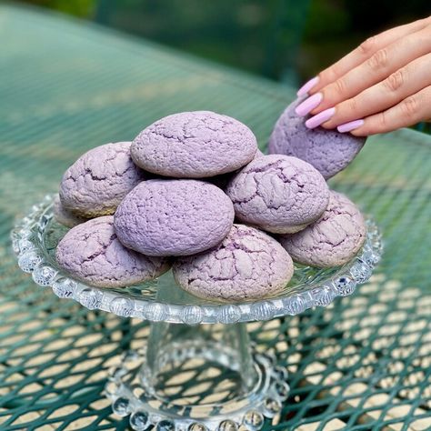 Ube Desserts Recipes Easy, Recipes Using Ube Condensed Milk, Vegan Ube Cookies, Recipes With Ube Sweetened Condensed Milk, Ube Condensed Milk Dessert, Ube Brownies Filipino Desserts, Cookie Recipes Condensed Milk, Maple Syrup Cookies, Ube Dessert Recipe